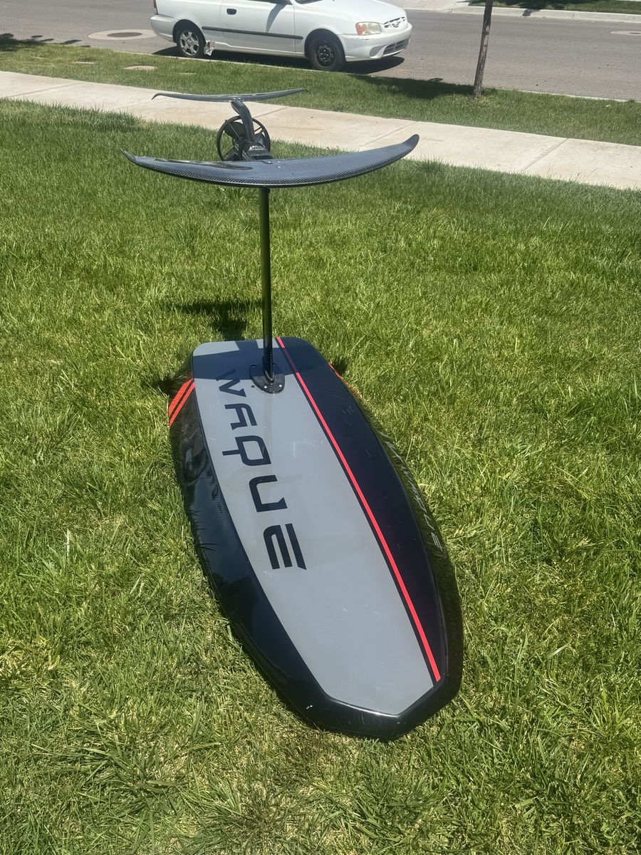 Waque Efoil Electric Hydrofoil Surfboard with Battery and Remote, complete setup