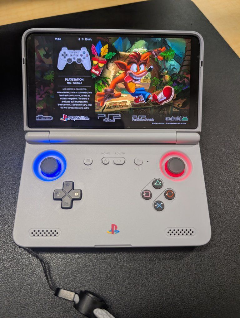 Retroid Pocket Flip 2 SD865 Custom PlayStation Edition + Dock & Accessories