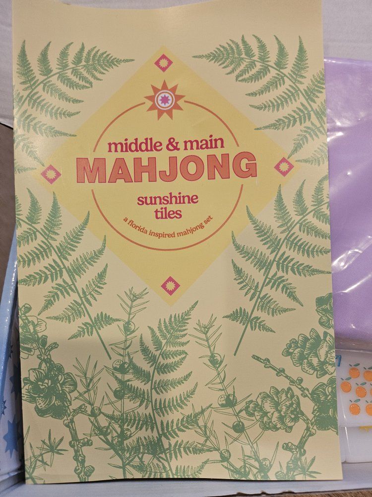 Middle & Main Sunshine Tiles Mahjong Set Florida Inspired with Bag