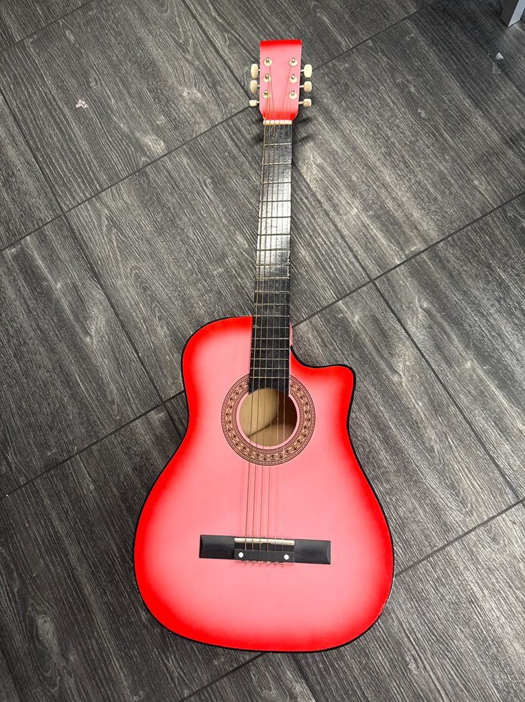 BeginnEr Acoustic Guitar - Pink!