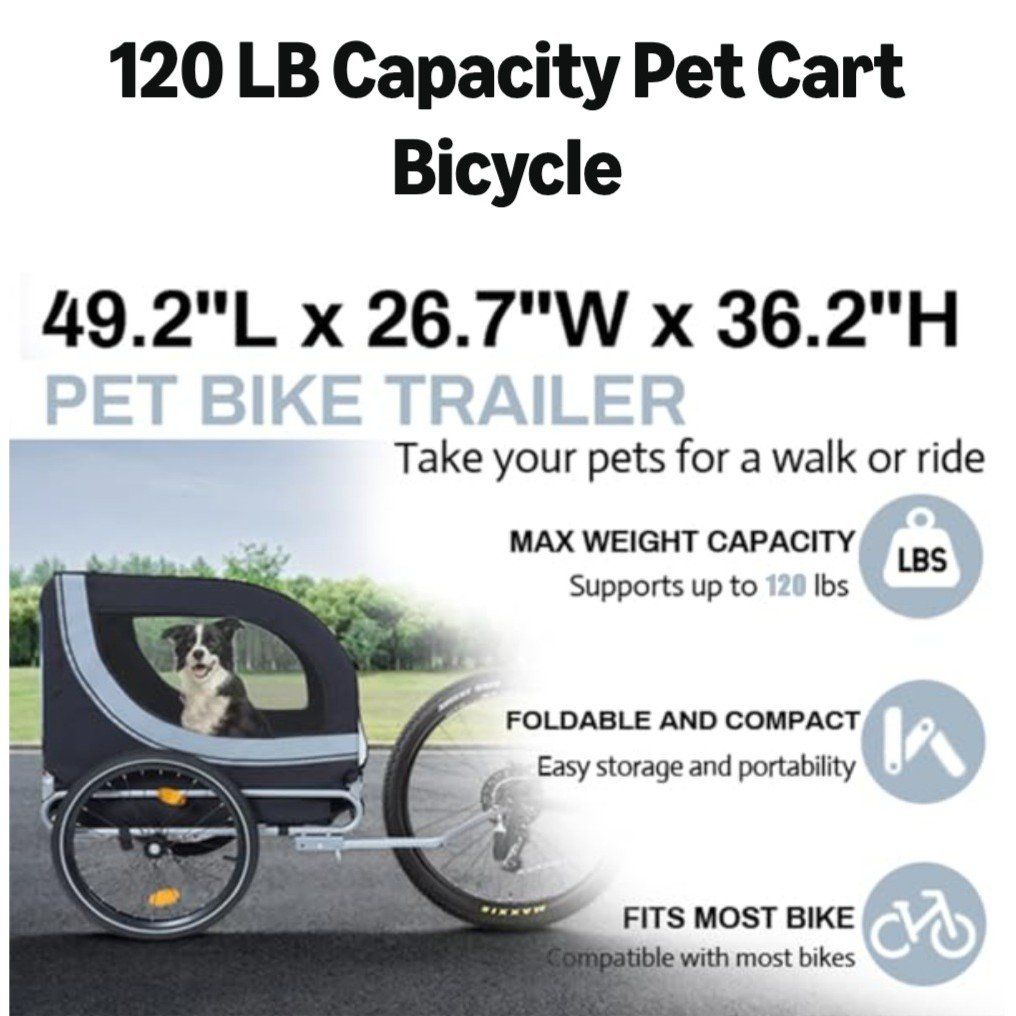 New in the box bicycle dog cart.