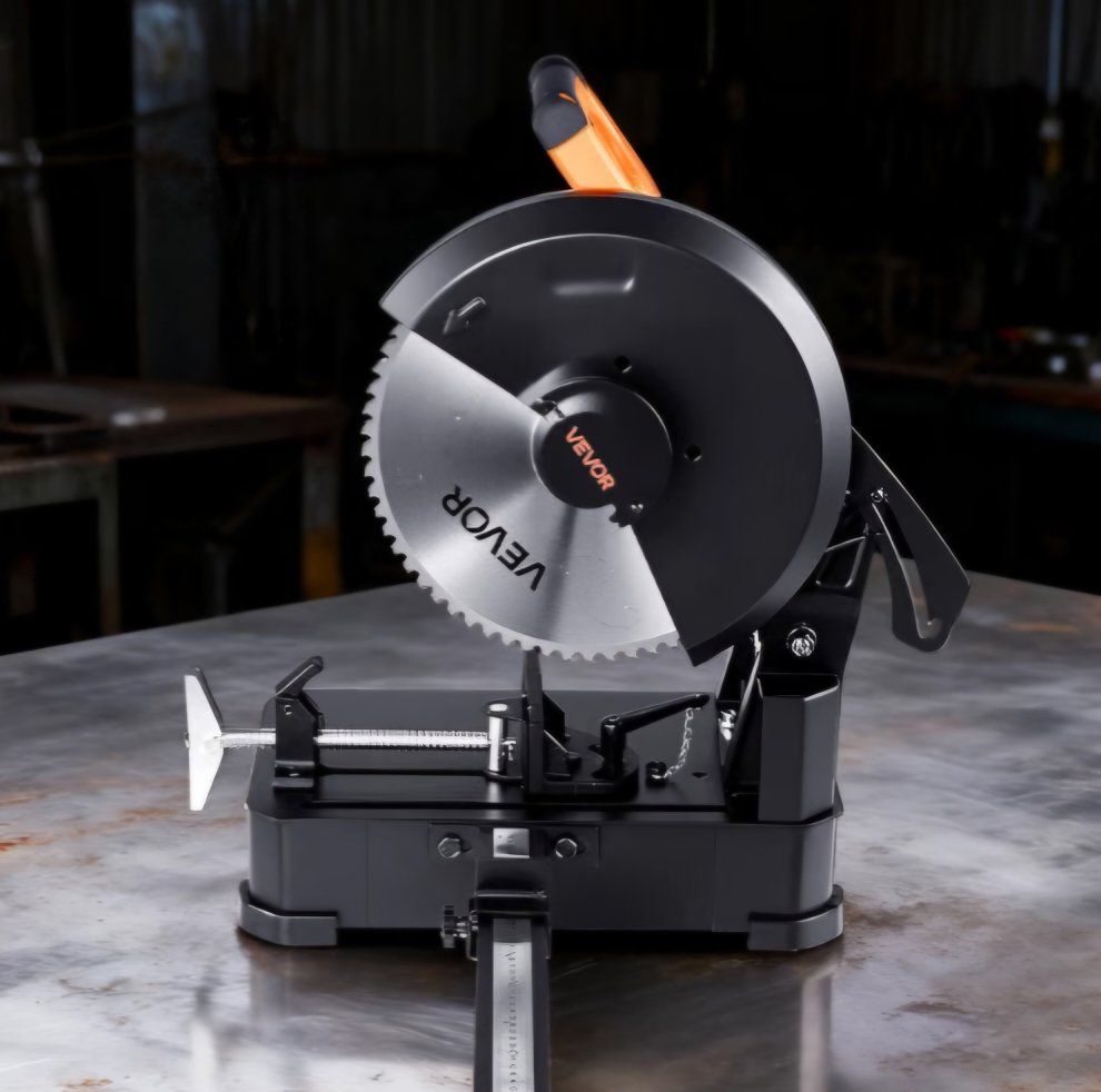 VEVOR Chop Saw, 14-inch Stainless Steel Cold Cut Blade, 3500 W Powerful Brushless Motor, 750-1200 r/min Adjustable Speed, Metal