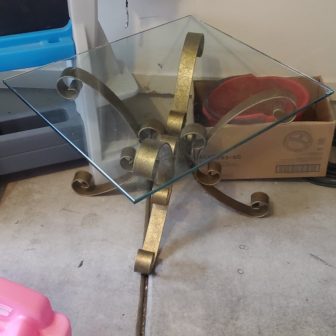 Square Glass side Table
