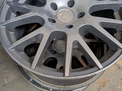two 17" mb wheels crux rims