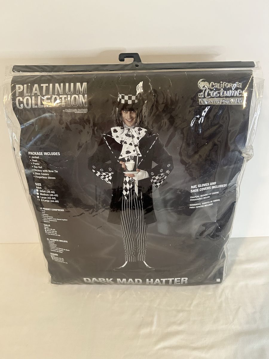 California Costumes Platinum Collection Dark Mad Hatter Costume Adult XL (44-46)