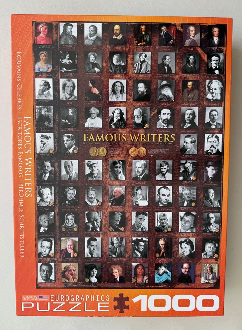 1000 Piece Jigsaw Puzzle, FAMOUS WRITERS by Eurographics