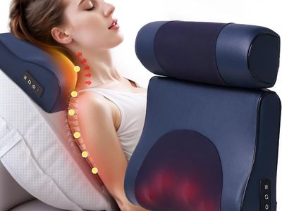 Neck Massager with Heat, 4D Shiatsu Deep Kneading Rechargeable Cordless