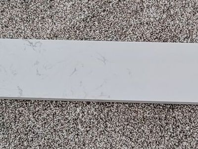 48" Quartz backsplash