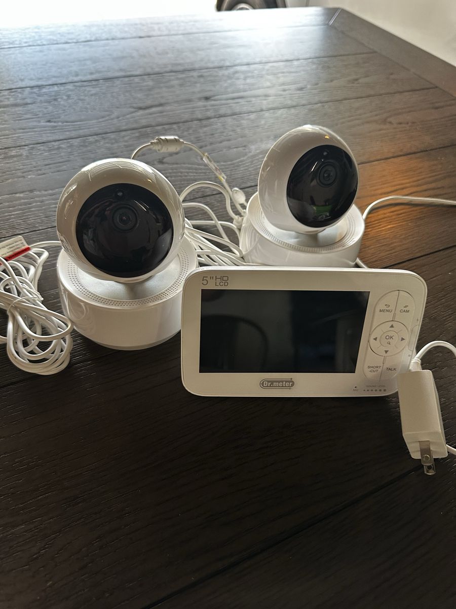 Dr.meter Video Baby Monitor Set with 5" HD LCD Display and 2 Cameras