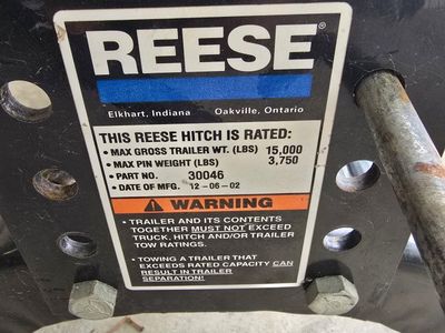 Reese 5th wheel 15k
