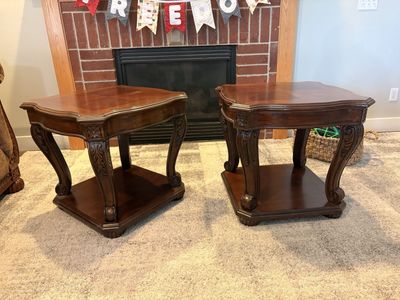 Matching Dark Wood End Table