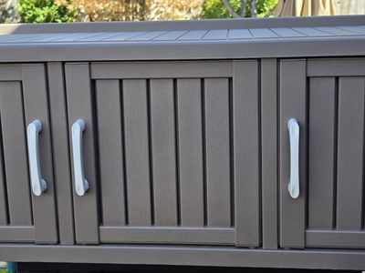 New Resin 120-gallon 3-door Shoe Storage Bench Cabinet