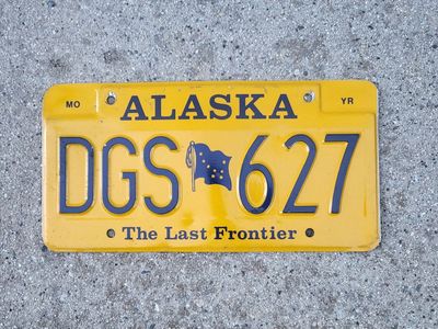 Vintage Alaska license plate