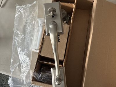 Satin Nickel Handle Set For Front Door