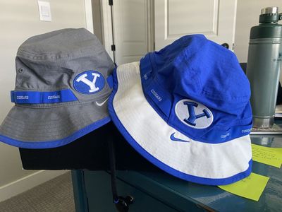 BYU - Nike Bucket Hats - New - L - White & XL - Gray