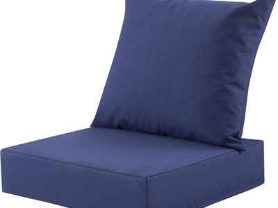 NEW Outdoor Deep Seat Cushion Set, 24x24 Inch Water-Resistant & Fade-Resistant Outdoor Chair Cushions