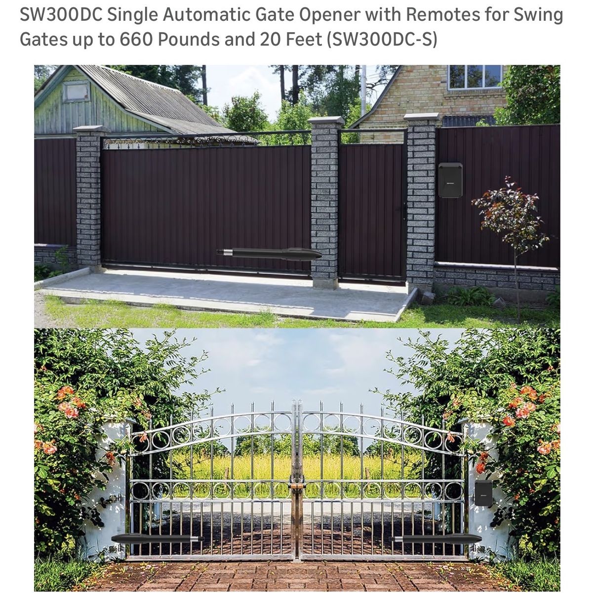 $80 LESS THAN AMAZON! BRAND NEW IN BOX Automatic Gate Opener With Remote Control