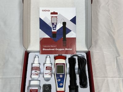 GIDIGI Dissolved Oxygen Meter 0-40mg/L Probe LCD