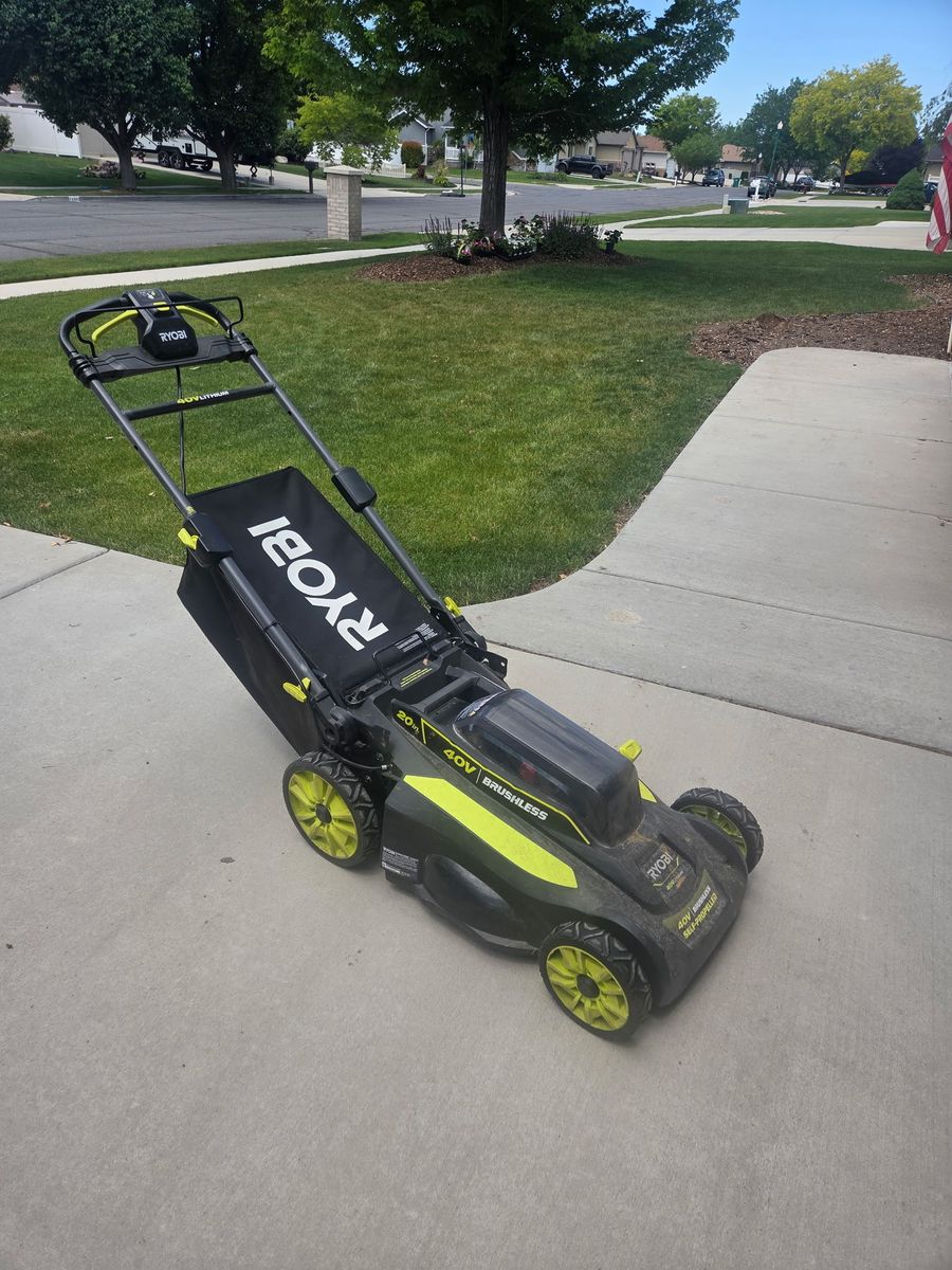 New Ryobi lawnmower and batteries