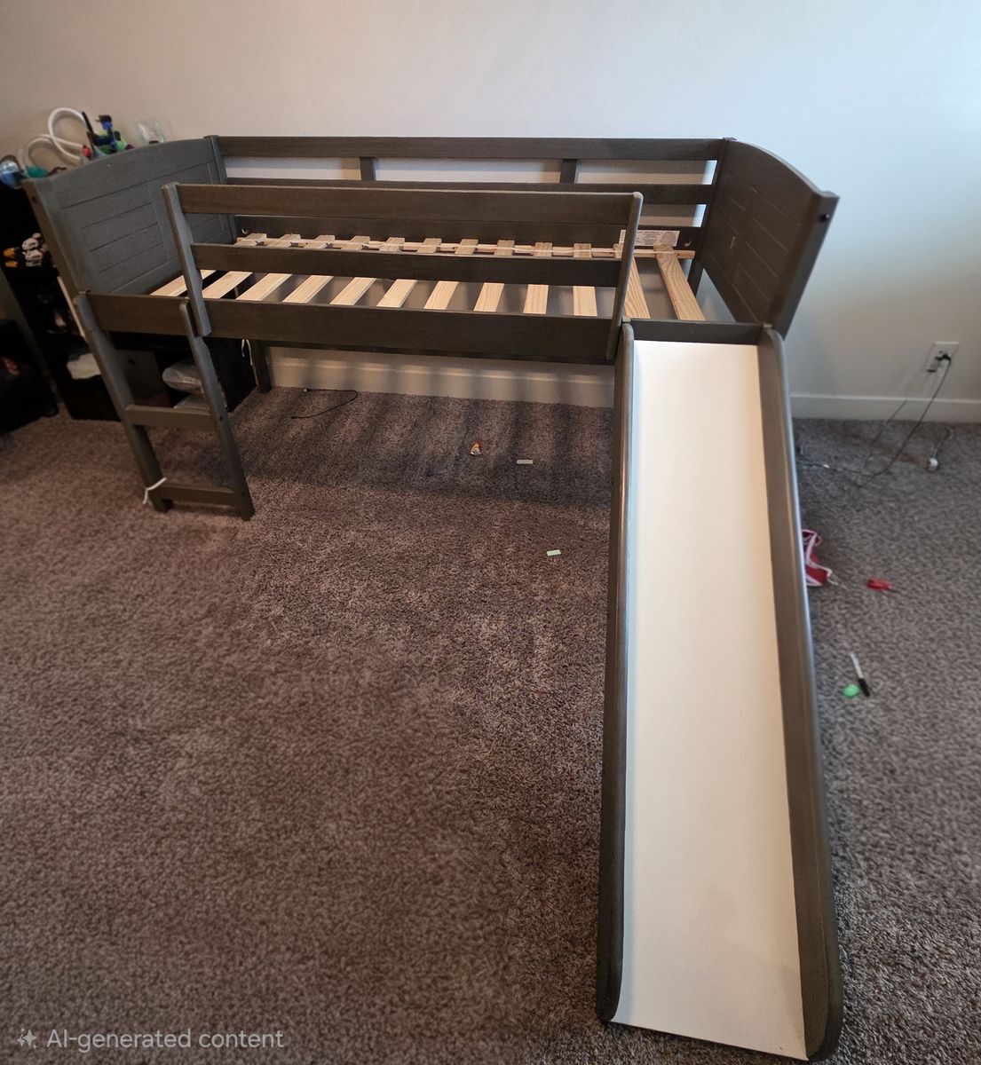 Twin Loft Bed with Slide