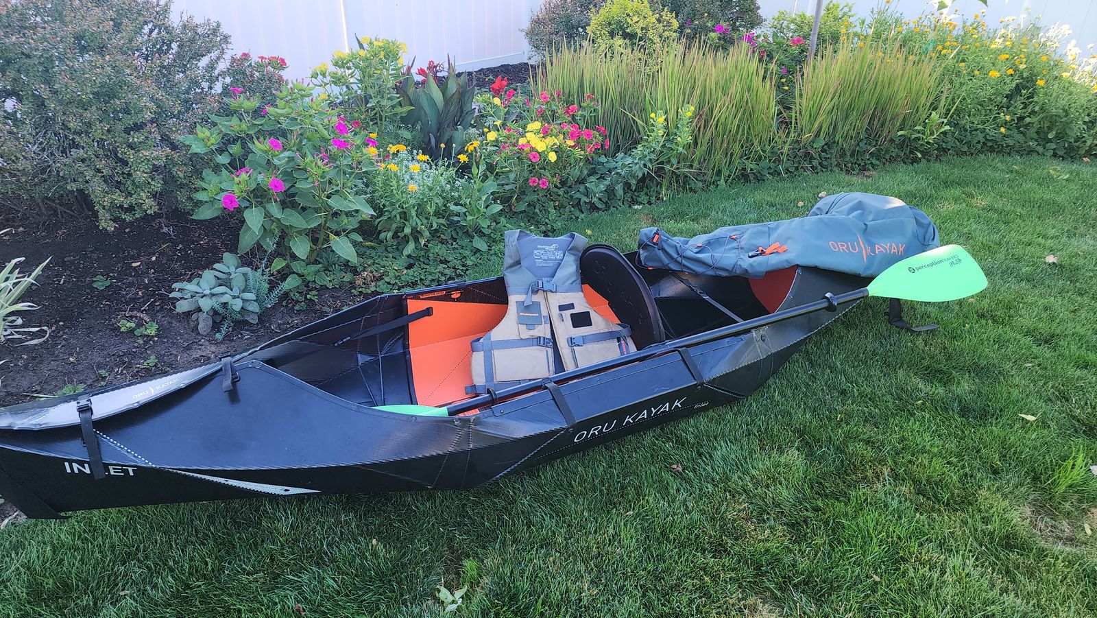 Oru Kayak 9ft. 8in. and 20lbs. Inlet Black sit inside