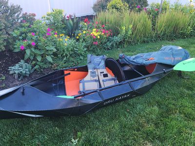 Oru Kayak 9ft. 8in. and 20lbs. Inlet Black sit inside