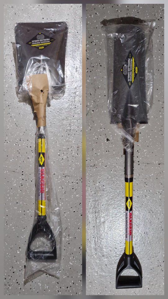 NUPLA Professional Shovels – 3 Square Point + 3 Narrow Drain Spades – 6 Total #497