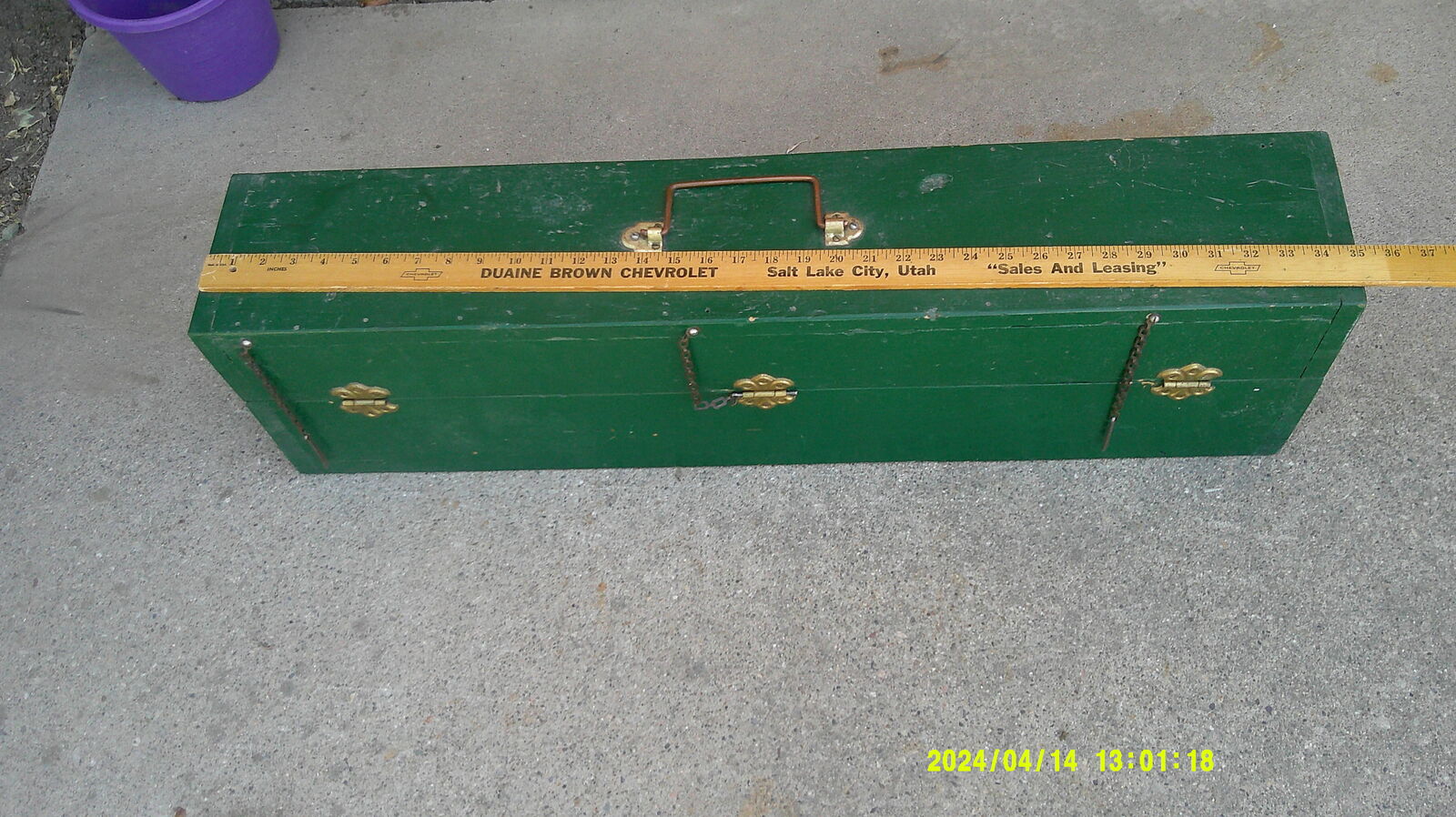 Hand Saw Tool Box Made By Old Carpenter Great Ingenuity For Securing Lid (Hinges) $35