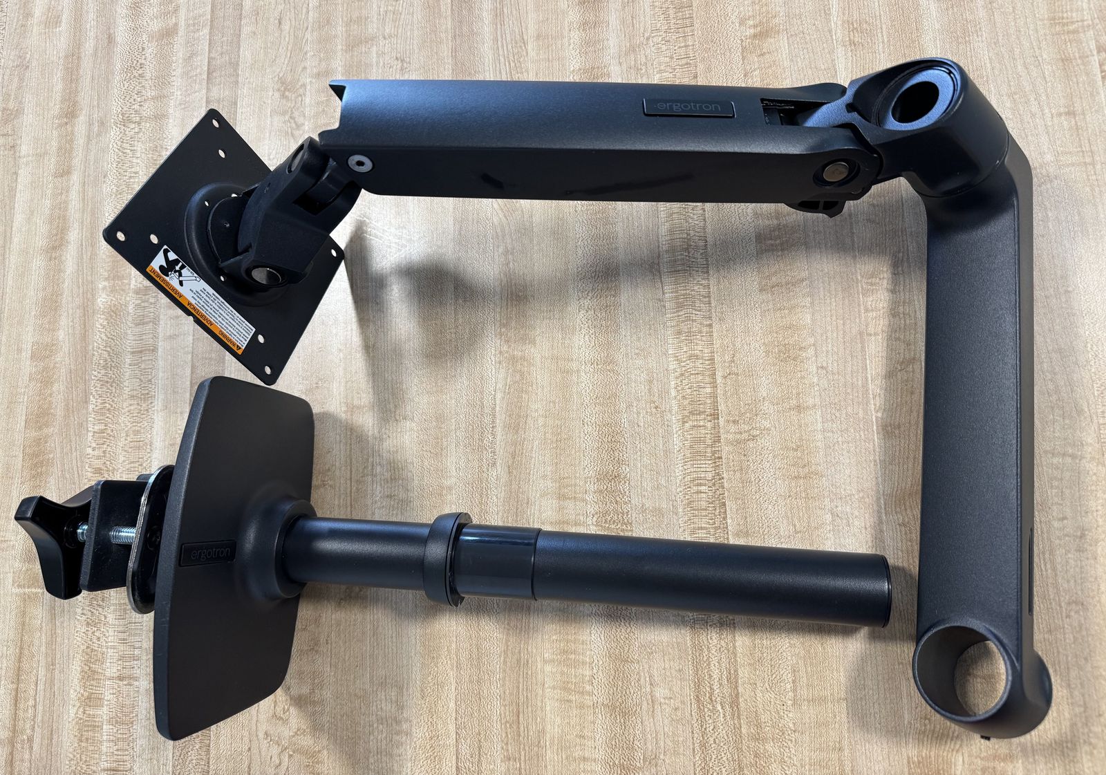 Ergotron LX Desk Monitor Arm, Tall Pole (Black) VESA Desk Mount