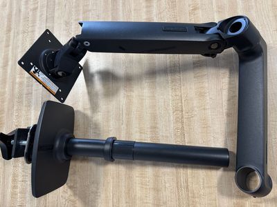 Ergotron LX Desk Monitor Arm, Tall Pole (Black) VESA Desk Mount