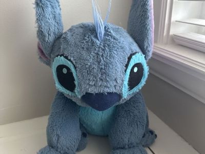 Disney Stitch Plush Stuffed Animal Toy Blue, Black, and Light Blue, Large
