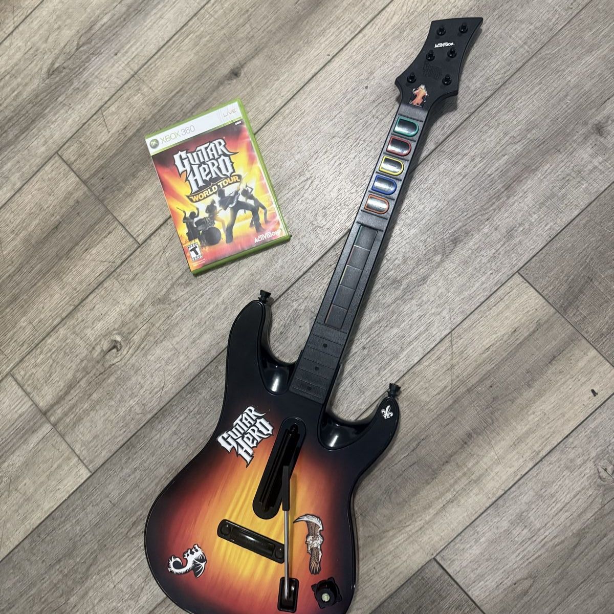Guitar Hero World Tour Sunburst wireless guitar controller for XBOX 360