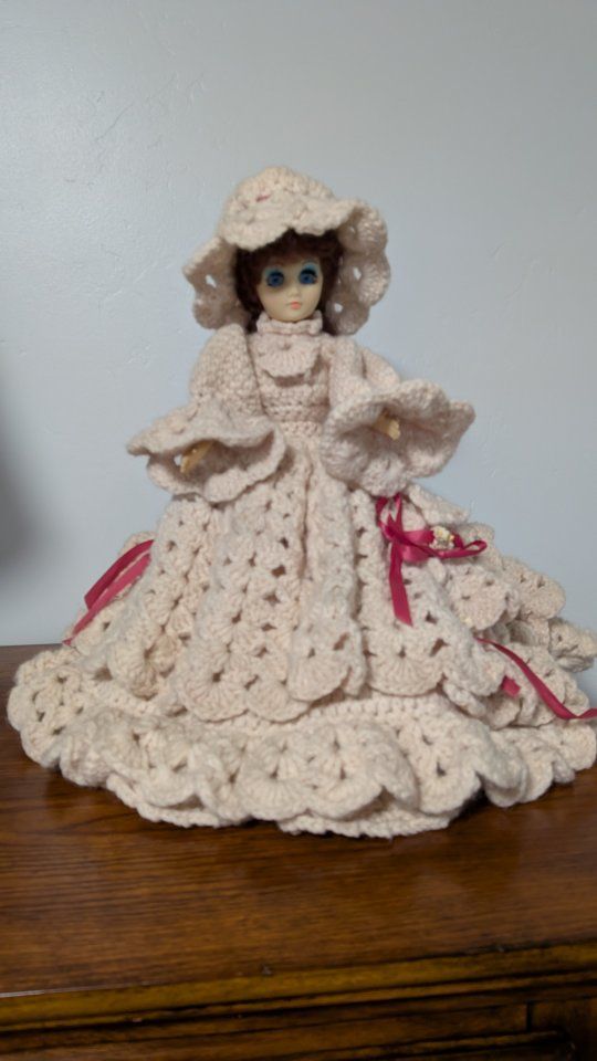 Vintage crocheted doll