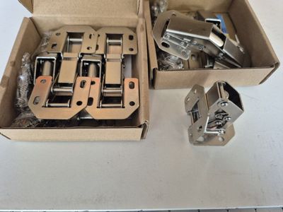 8 Heavy Duty Concealed Soft Close Cabinet Door Hinges with Screws - Stainless Steel Finish