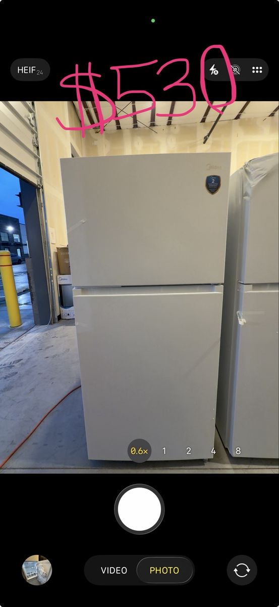Midea Fingerprint Resistant 20.5 Cu. Ft. Standard-Depth 30” Wide Top-Freezer Refrigerator – White | Garage Ready | ENERGY STAR C