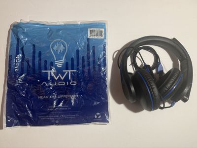 TWT Audio REVO TW320 Over-Ear USB Headset - Black/Blue (New)