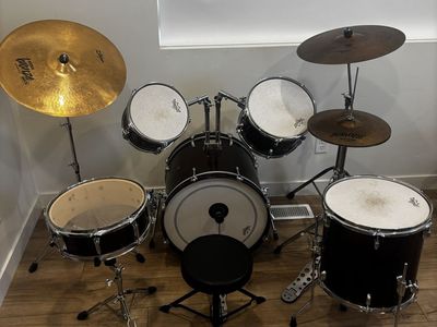 5-Piece Drum Set with Zildjian Cymbals and Remo Heads
