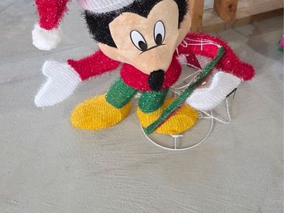 Disney Lighted Christmas Outdoor Lawn Sculptures - Mickey Mouse & Olaf