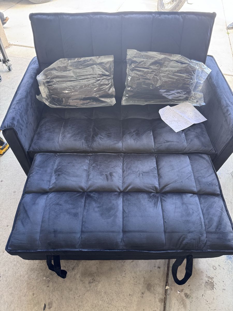 Velvet Black Sofa Bed