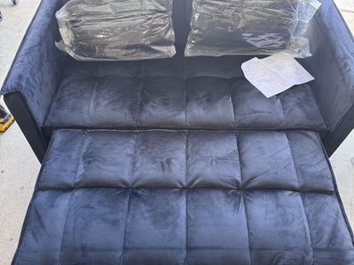 Velvet Black Sofa Bed