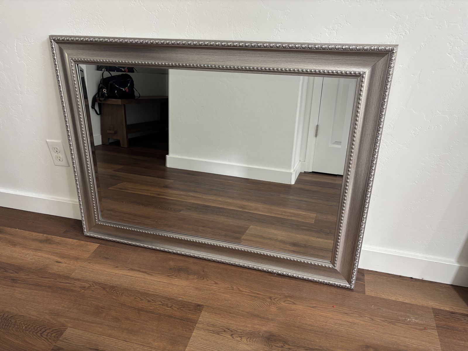 Anne Antique Mirror (Silver Frame) 29" x 35" x 1" - At Home