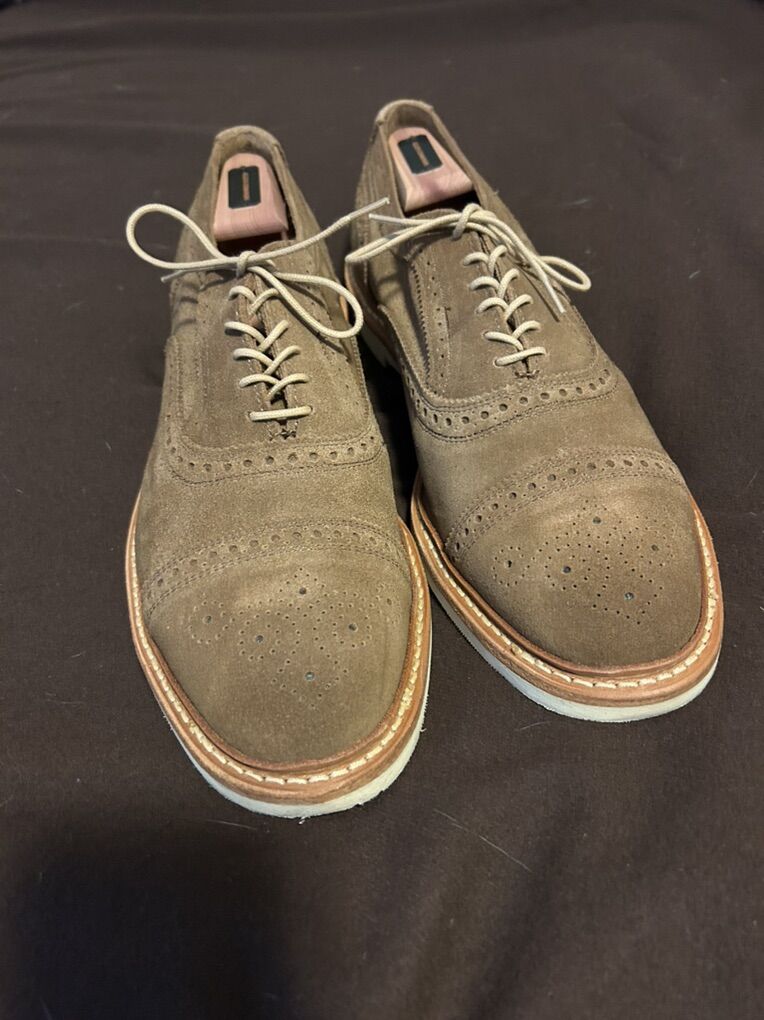 Allen Edmonds Tan Suede Oxfords 11.5 EEE