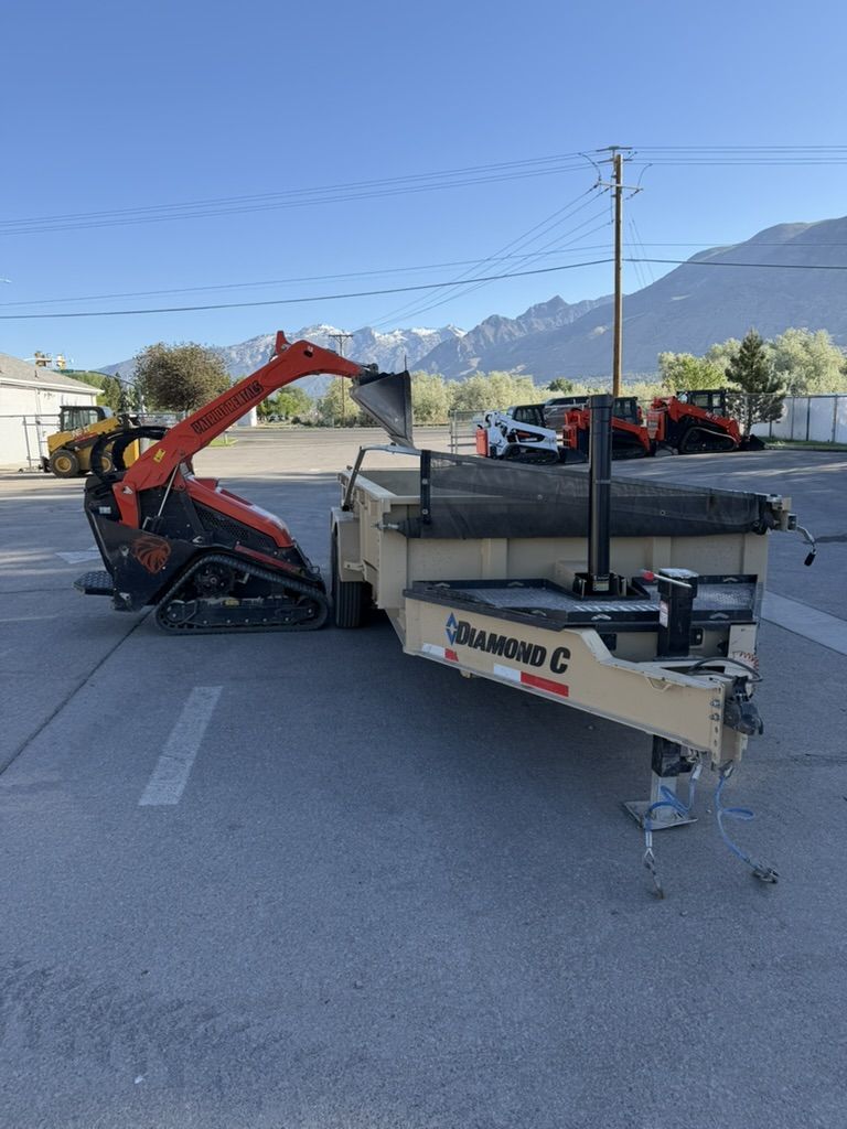 Mini Track Skid And Dump Trailer Combo – Load, Haul & Clean Up in One Rental
