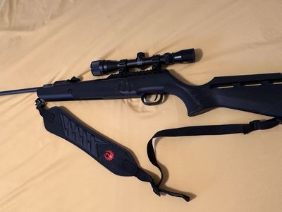 Ruger Targis Hunter Max .22 Caliber Air Rifle with 3-9x32 Scope - excellent condition like new with upgraded strap