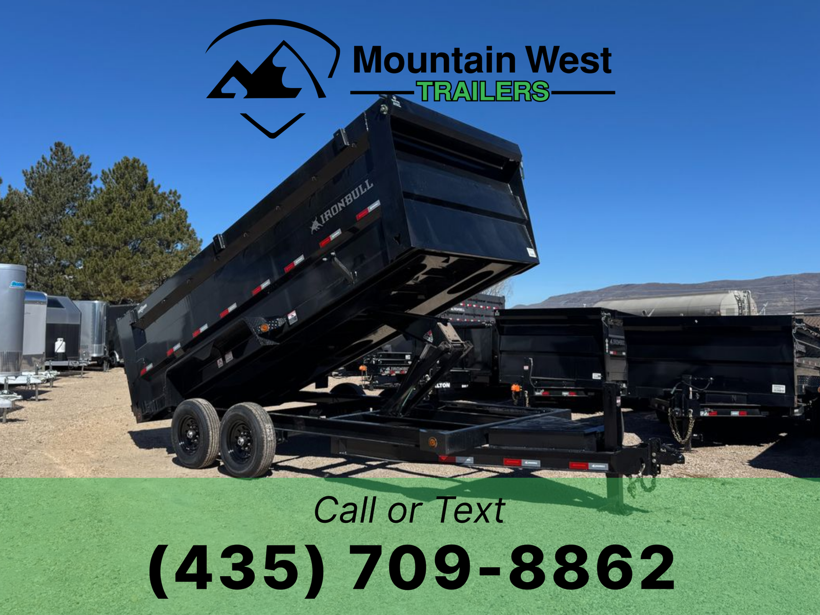 2027 Iron Bull 7X16-14.9K Dump Trailer w/ 4ft Sides