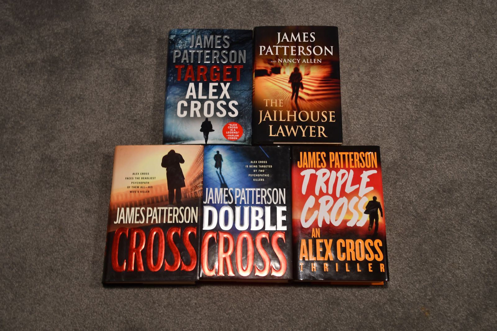 5 JAMES PATTERSON HARDCOVER BOOKS ~ ALEX CROSS SERIES, JAILHOUSE LAWYER