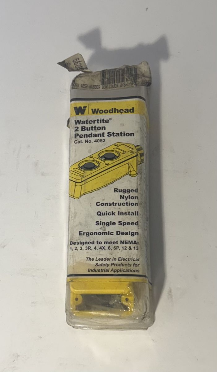 Woodhead Watertite 2-Button Pendant Station Cat. No. 4052, Rugged Nylon Construction