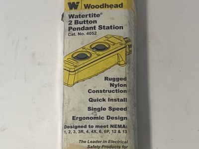 Woodhead Watertite 2-Button Pendant Station Cat. No. 4052, Rugged Nylon Construction