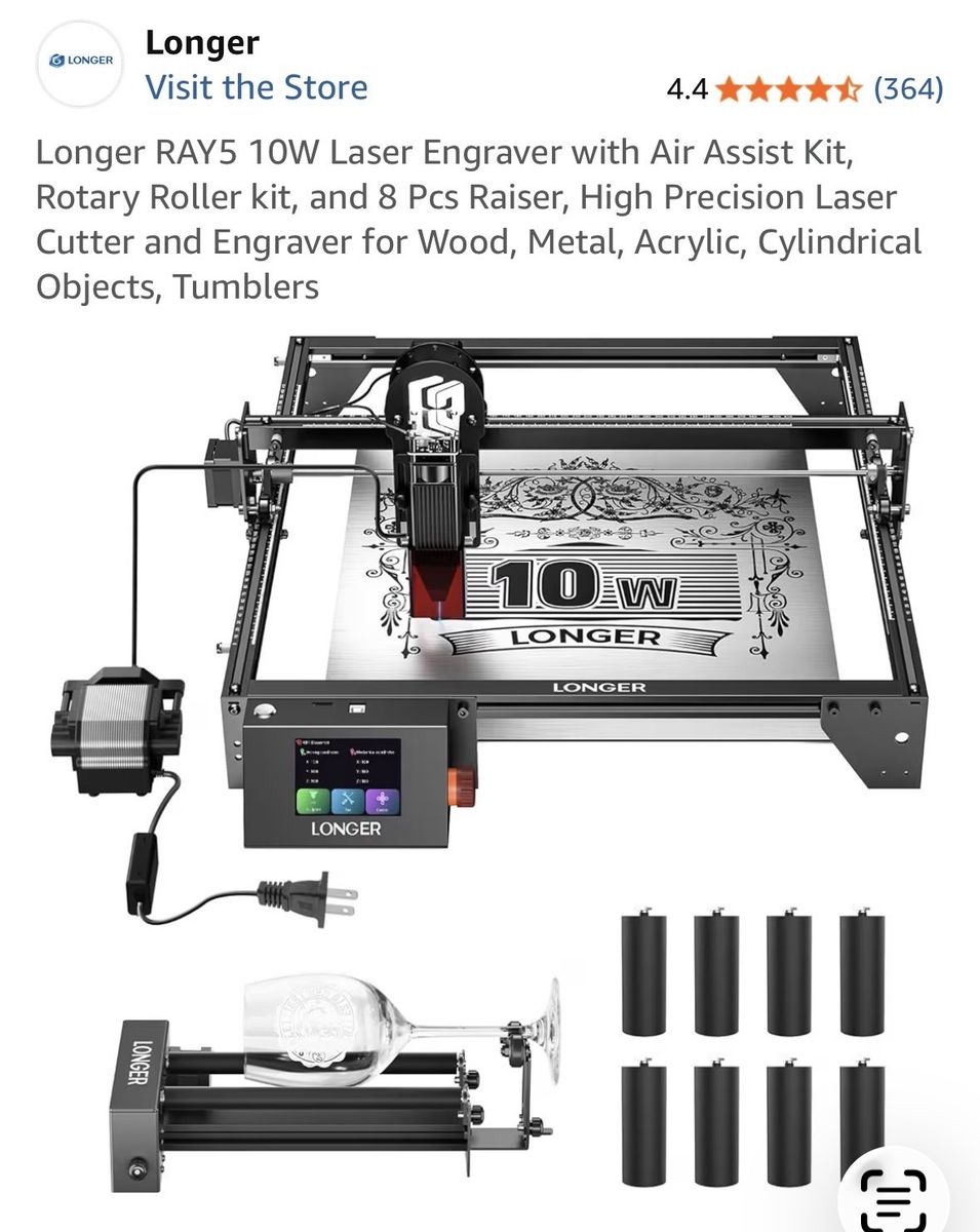 Longer Ray5  10W diode laser/engraver & all accessories