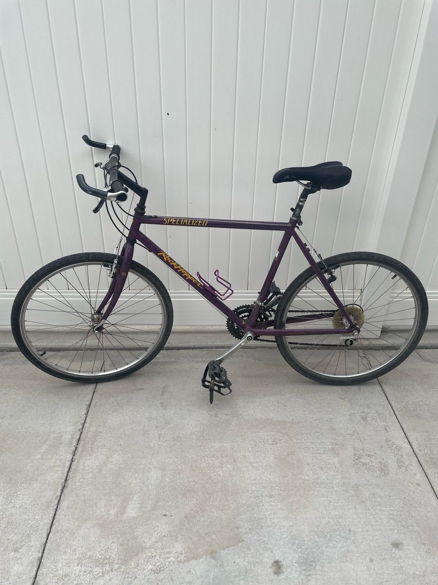 Vintage Specialized RockHopper Mountain Bike Purple Steel Frame